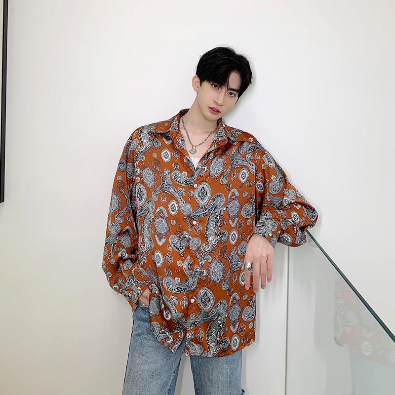 Men Retro Print Fashion Casual Long Sleeve Loose Shirt Male Streetstyle Beach Korean Men Clothes Shirt Chemise Hawaienne Homme, Flower colour
Men Retro Print Fashion Casual Long Sleeve Loose Shirt Male Streetstyle Beach Korean Men Clothes Shirt Chemise Hawaienne Homme, Flower colour