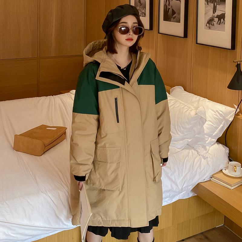 2021 Fashion Winter Long Parka for Women Oversize Loose Patchwork Winter Jackets Hooded Thick Cotton Padded Coats Female Outwear, Khaki
2021 Fashion Winter Long Parka for Women Oversize Loose Patchwork Winter Jackets Hooded Thick Cotton Padded Coats Female Outwear, Khaki