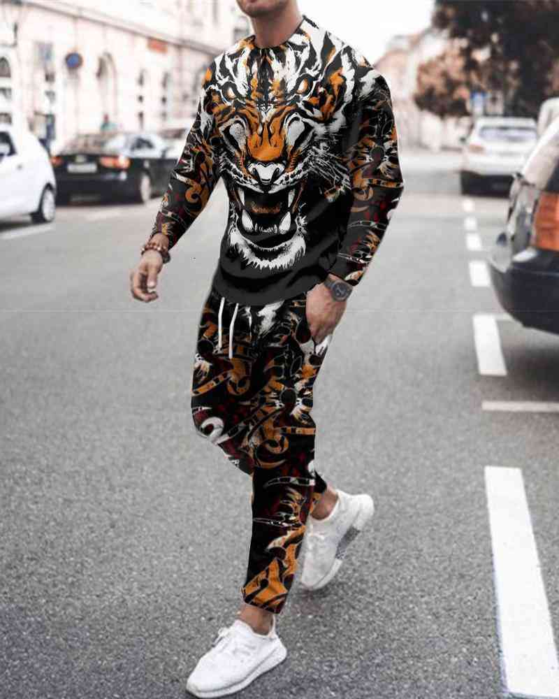 Men's Tracksuits Spring And Autumn 3D Printing Sportswear Harajuku Long-sleeved Tiger Print O-Neck Street Casual Sports Suit Clothing, Tc1053
Men's Tracksuits Spring And Autumn 3D Printing Sportswear Harajuku Long-sleeved Tiger Print O-Neck Street Casual Sports Suit Clothing, Tc1053