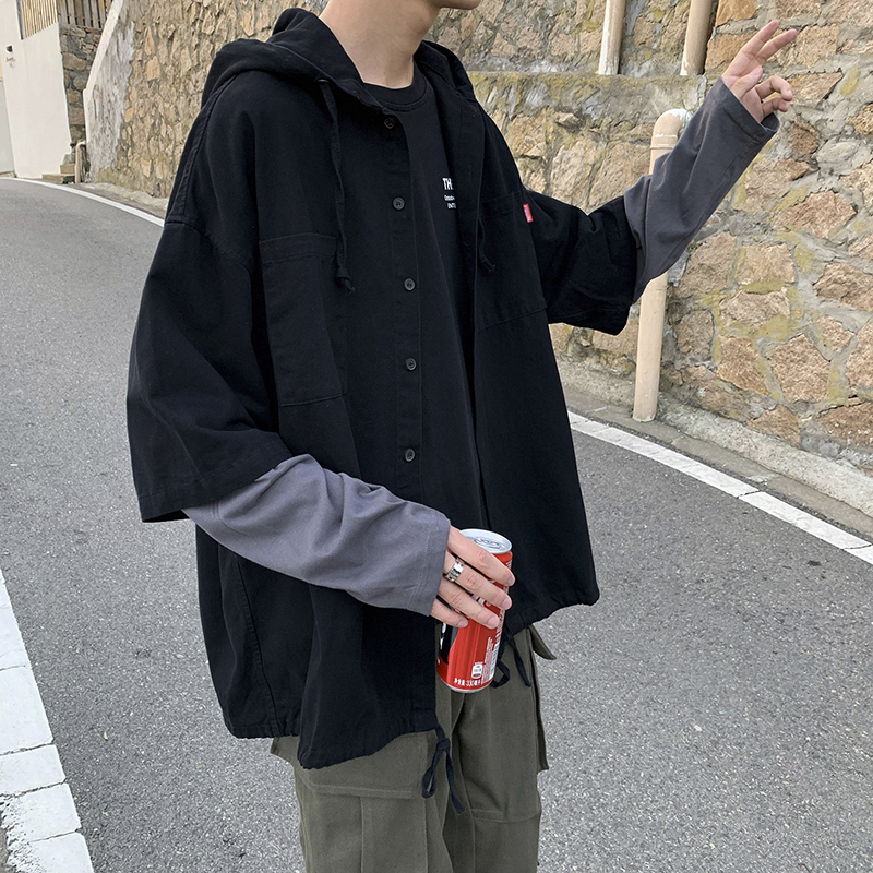 Men's Fall 2021 Thin New Two Lovers Versatile Jacket Male Clothing Z3DF, Black spell.
Men's Fall 2021 Thin New Two Lovers Versatile Jacket Male Clothing Z3DF, Black spell.