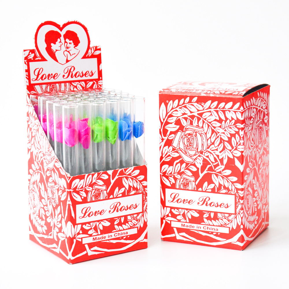 Love Rose Glass Tube With Plastic Flower 36pcs in one box glass water pipe for smoking tobacco pipe smoke accessory 
Love Rose Glass Tube With Plastic Flower 36pcs in one box glass water pipe for smoking tobacco pipe smoke accessory