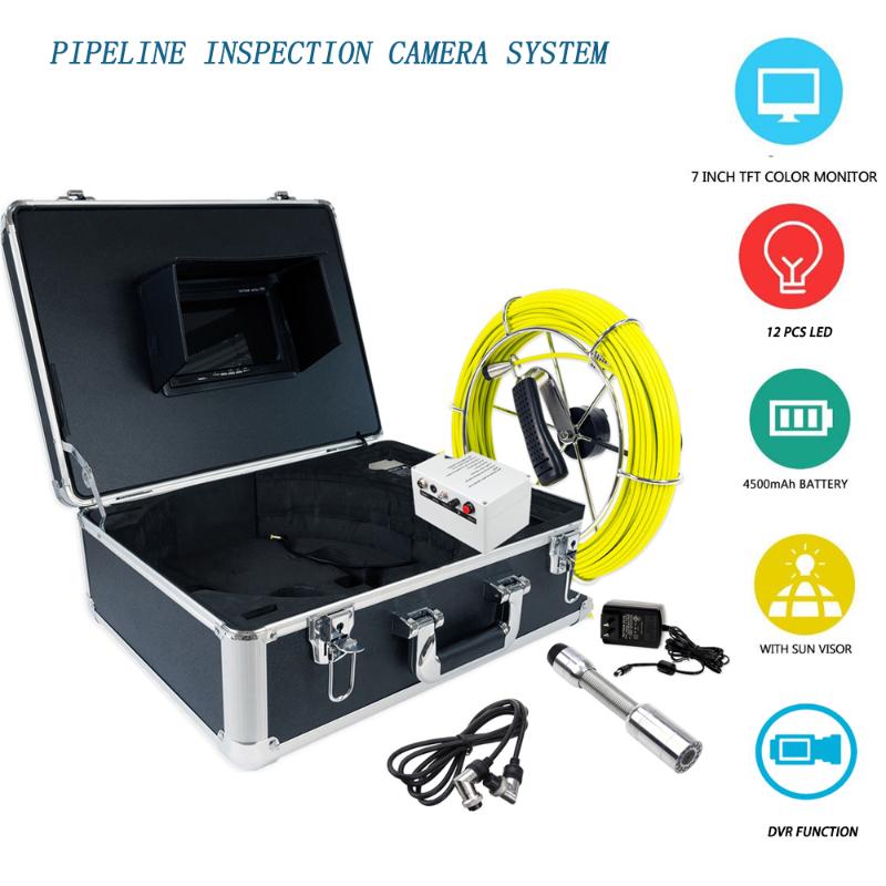 7inch 23mm 1000TVL 20m Cable Pipeline Sewer Inspection Video Camera Drain Pipe Sewer Industrial System
7inch 23mm 1000TVL 20m Cable Pipeline Sewer Inspection Video Camera Drain Pipe Sewer Industrial System