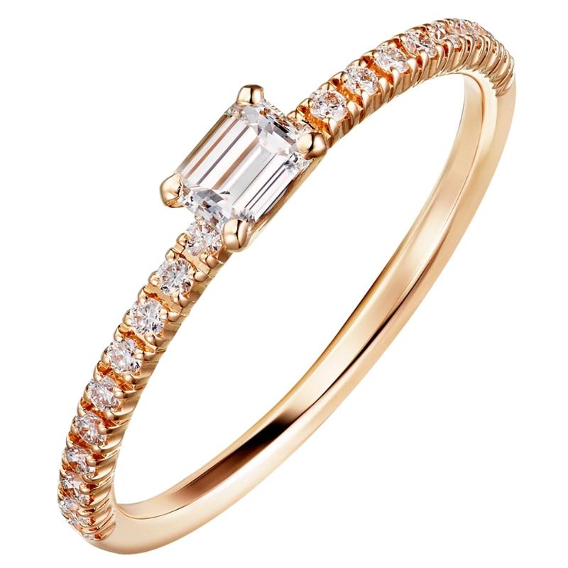 18K Au750 Rose Gold Ring Women Wedding Anniversary Engagement Party Ring Emerald Moissanite Diamond Elegant Romantic Trendy
18K Au750 Rose Gold Ring Women Wedding Anniversary Engagement Party Ring Emerald Moissanite Diamond Elegant Romantic Trendy
