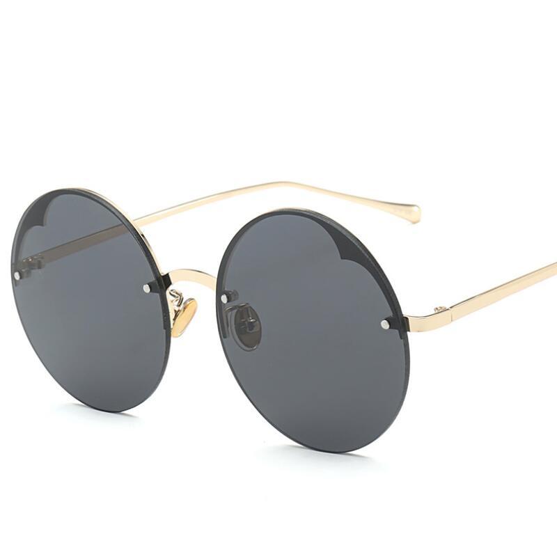 Designer Italy Round Sunglasses Women 2021 Brown Vintage Metal Shade Frame Retro Cross Nerd Rimless Sun Glasses
Designer Italy Round Sunglasses Women 2021 Brown Vintage Metal Shade Frame Retro Cross Nerd Rimless Sun Glasses