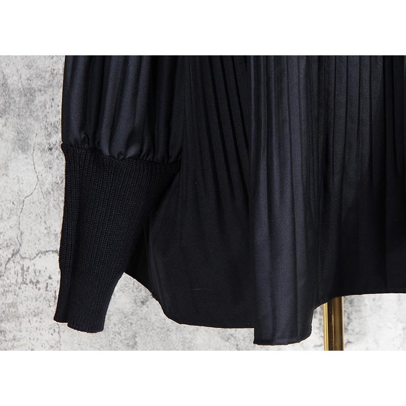 [EAM] Pelated Split Big Size Knitting Sweater Loose Fit Turtleneck Long Sleeve Women Pullovers New Fashion Spring 1M877 201109