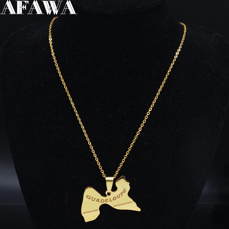2020 Fashion Guadeloupe Map Stainless Steel Necklace for Women Gold Color Necklace Jewelry bijoux femme N1045S02
2020 Fashion Guadeloupe Map Stainless Steel Necklace for Women Gold Color Necklace Jewelry bijoux femme N1045S02