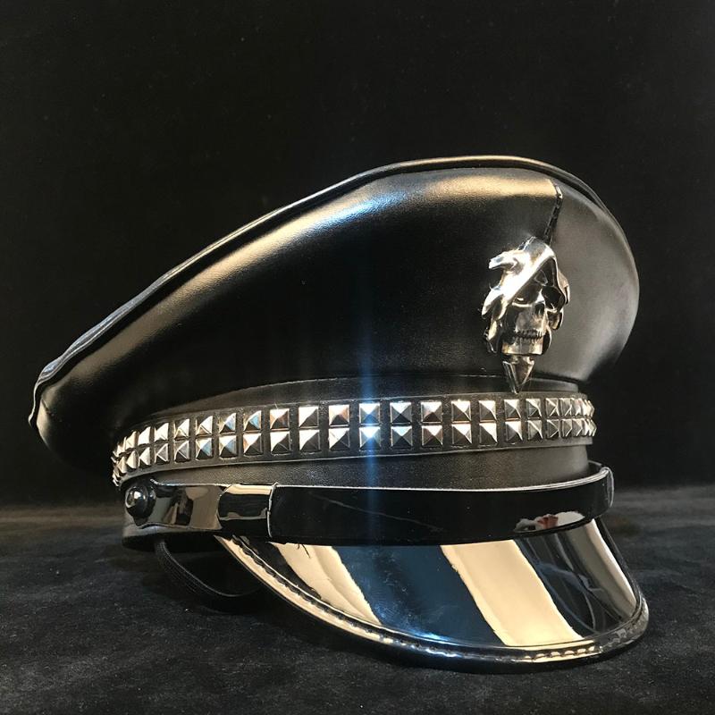 100% Leather Germany Officer Visor Cap Army Hat Cortical Hats Cap Cosplay Halloween Hat Size M L XXL, Black 1
100% Leather Germany Officer Visor Cap Army Hat Cortical Hats Cap Cosplay Halloween Hat Size M L XXL, Black 1