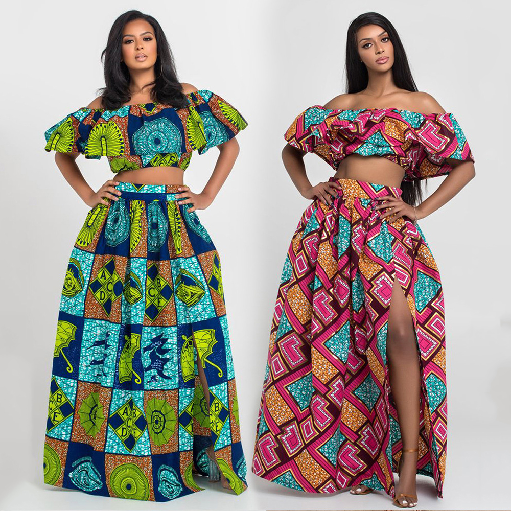 New African Print 2 Pieces Set Ankara Style Dashiki Tops And Skirt Elegant Ladies Clothing Wedding Party Skirts Suit, Black;gray
New African Print 2 Pieces Set Ankara Style Dashiki Tops And Skirt Elegant Ladies Clothing Wedding Party Skirts Suit, Black;gray