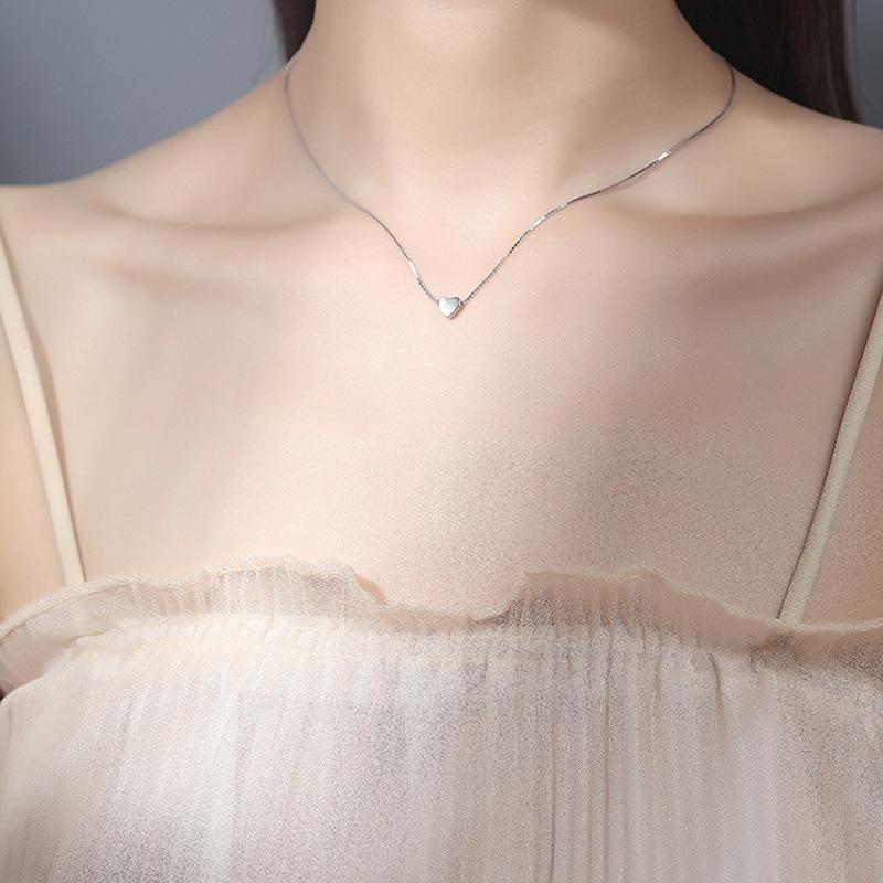 Simple Style Silver Color Heart Necklaces Box Chain Choker Necklace For Women Girls Student children Fashion Jewelry Gift
Simple Style Silver Color Heart Necklaces Box Chain Choker Necklace For Women Girls Student children Fashion Jewelry Gift