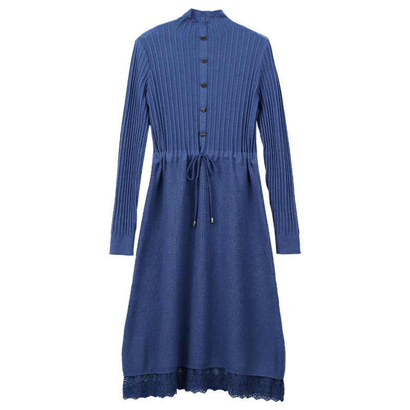 New Fashion Autumn Winter Women Long Sweater Dress Pullovers Warm Knitted Sweaters Pullover Dresses Lady 201030wtt