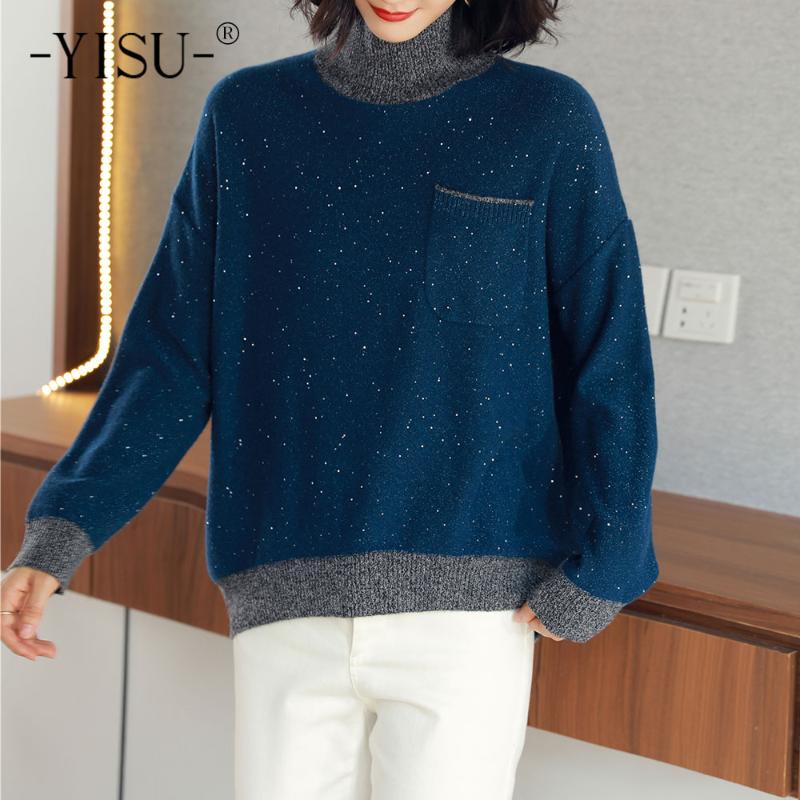 YISU 2020 Autumn Winter Spot Pattern Turtleneck Sweater Wool Long sleeve All-match Female Pullover Casual Women Warm Jumper, Black
YISU 2020 Autumn Winter Spot Pattern Turtleneck Sweater Wool Long sleeve All-match Female Pullover Casual Women Warm Jumper, Black