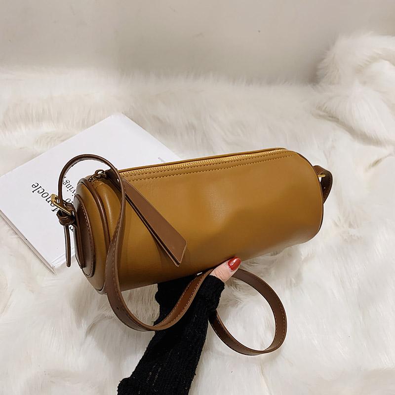 2021 Spring Travel Barrel-shaped Shoulder Bag High Quality Solid PU Leather Women Crossbody Bag sac femme Fashion Female Handbag, Black
2021 Spring Travel Barrel-shaped Shoulder Bag High Quality Solid PU Leather Women Crossbody Bag sac femme Fashion Female Handbag, Black