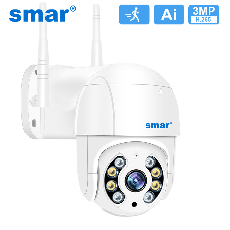 Smar 3MP IP Camera Wifi PTZ Outdoor 4X Digital Zoom 1080P Wireless Camera IR Night Vision H.265 Ai Detection Alert Home Security
Smar 3MP IP Camera Wifi PTZ Outdoor 4X Digital Zoom 1080P Wireless Camera IR Night Vision H.265 Ai Detection Alert Home Security
