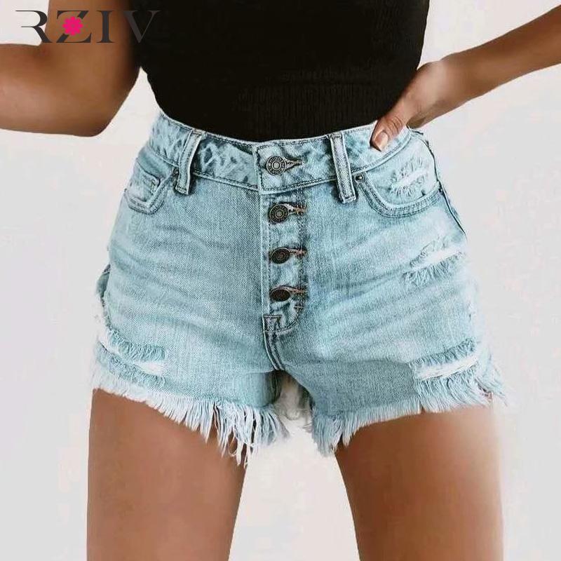 RZIV Summer women's denim shorts casual solid color button worn tassel decorative denim shorts, Dark grey
RZIV Summer women's denim shorts casual solid color button worn tassel decorative denim shorts, Dark grey