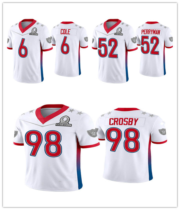Las VegasRaidersMEN WOMEN YOUTH A.J. Cole Denzel Perryman Maxx Crosby 2022 AFC Pro Bowl White Game Jersey
Las VegasRaidersMEN WOMEN YOUTH A.J. Cole Denzel Perryman Maxx Crosby 2022 AFC Pro Bowl White Game Jersey