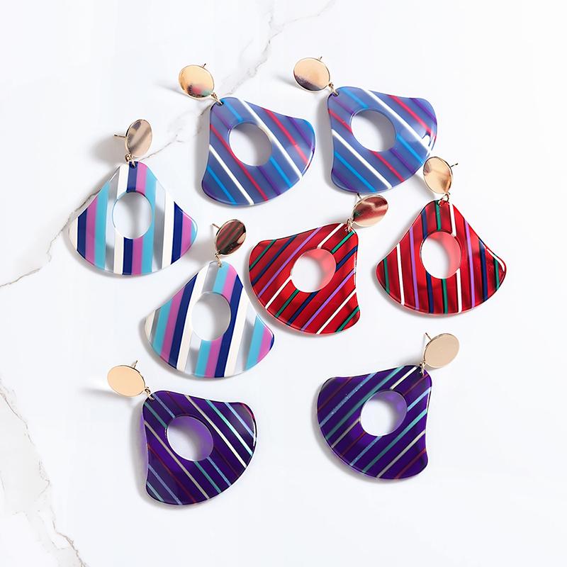 New Design Geometry Earrings Colourful Stripe Earring for Women Boho Acrylic Earrings Christmas Gift for Women Jewelry Wholesale
New Design Geometry Earrings Colourful Stripe Earring for Women Boho Acrylic Earrings Christmas Gift for Women Jewelry Wholesale