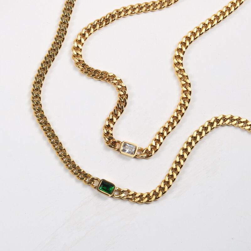 Chains Chao Brand Same Ins Wind Chain Single Diamond Zircon Gold Necklace Titanium Steel Female
Chains Chao Brand Same Ins Wind Chain Single Diamond Zircon Gold Necklace Titanium Steel Female