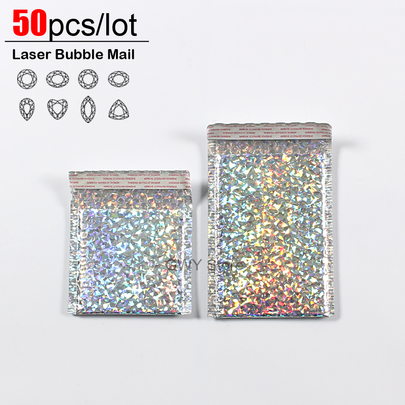 50pcs/lot Laser Bubble Mailer Poly Mailing Bags Shipping Envelopes with Bubble Shipping Packaging Envelope Mailers Padded bag
50pcs/lot Laser Bubble Mailer Poly Mailing Bags Shipping Envelopes with Bubble Shipping Packaging Envelope Mailers Padded bag