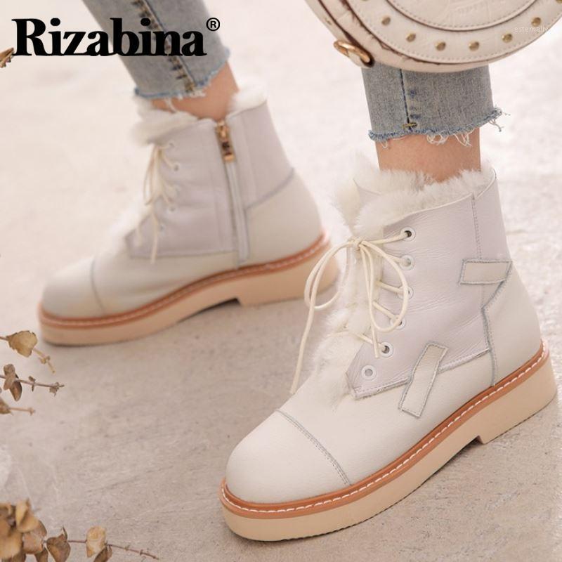 Rizabina Cow Leather Women Snow Boots Plush Fur Warm Winter Shoes Women Zipper Cross Strap Flats Short Boot Footwear Size 34-391, Black
Rizabina Cow Leather Women Snow Boots Plush Fur Warm Winter Shoes Women Zipper Cross Strap Flats Short Boot Footwear Size 34-391, Black