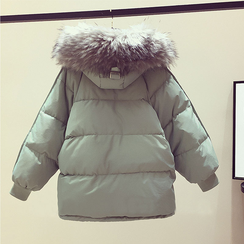 Fashion Bubble Coat Winter Big Fur Collar Oversized Loose Short Jacket Winter Autumn Female Puffer Jacket Parkas Mujer 201019