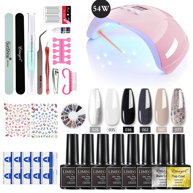 Limegirl 6 Colors Gel Nail Polish Kits Tools For Manicures Set 6/54W UV Lamp Nail Kit For Art Set Tools Gel Varnish Kit
Limegirl 6 Colors Gel Nail Polish Kits Tools For Manicures Set 6/54W UV Lamp Nail Kit For Art Set Tools Gel Varnish Kit