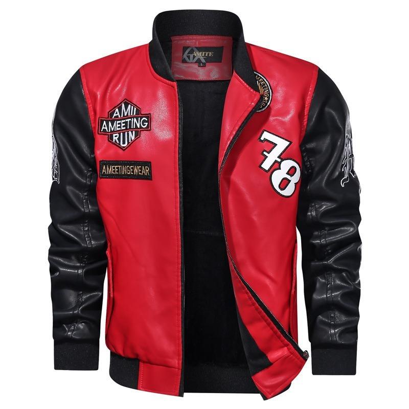 Embroidery Leather Jacket Men 2020 New Vintage Jacket Winter Mens Faux Leather Bomber Pilot Jackets Male Fleece Warm Coats 4XL, Black
Embroidery Leather Jacket Men 2020 New Vintage Jacket Winter Mens Faux Leather Bomber Pilot Jackets Male Fleece Warm Coats 4XL, Black