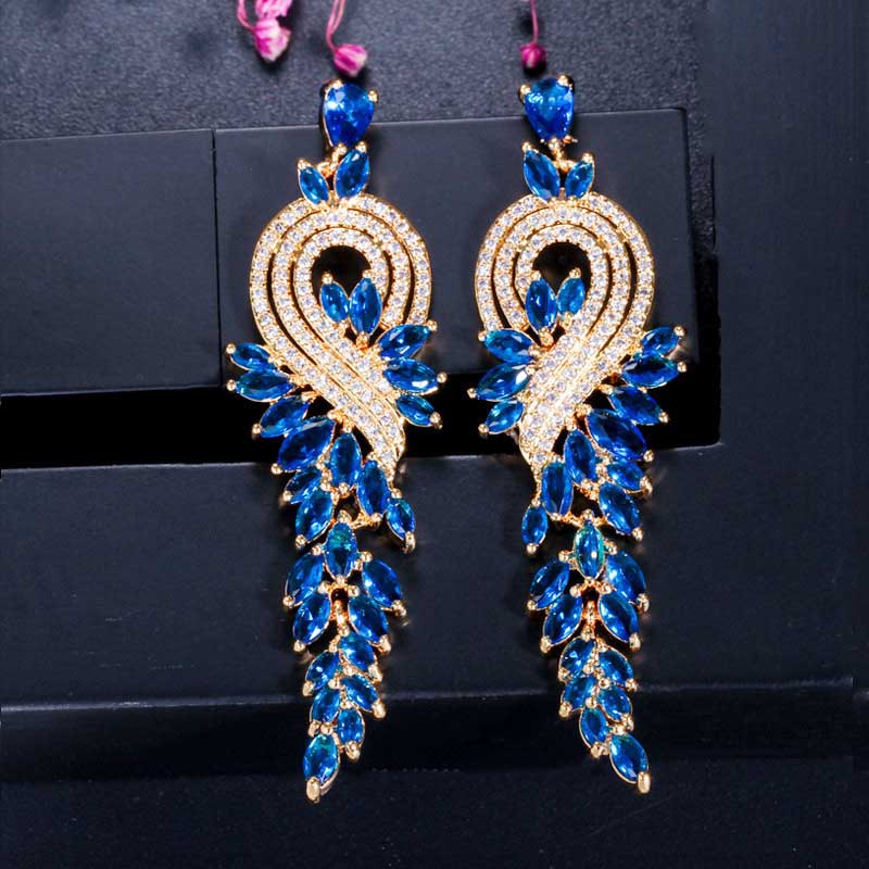 Dazz Long Tassel Dangle Earrings Fine Zircon Blue Earring For Dinner Party Wedding Women African Bride Accessories
Dazz Long Tassel Dangle Earrings Fine Zircon Blue Earring For Dinner Party Wedding Women African Bride Accessories