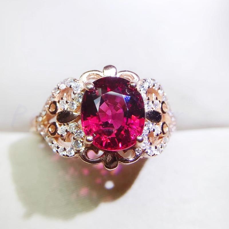 Cluster Rings Per Jewelry Natural Real Pyrope Luxury Ring 8*10mm 3ct Gemstone 925 Sterling Silver Fine Q204225, Golden;silver 
Cluster Rings Per Jewelry Natural Real Pyrope Luxury Ring 8*10mm 3ct Gemstone 925 Sterling Silver Fine Q204225, Golden;silver