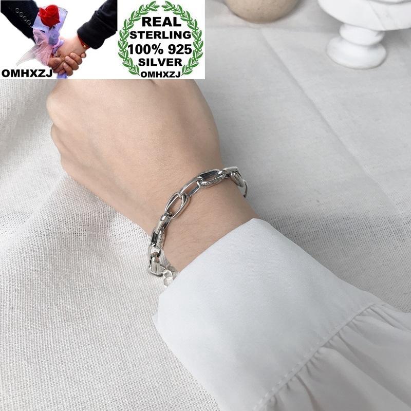 OMHXZJ Wholesale HB81 European Fashion Woman Man Birthday Party Gift Vintage Geometric Chain 100% 925 Sterling Silver Bracelet1
OMHXZJ Wholesale HB81 European Fashion Woman Man Birthday Party Gift Vintage Geometric Chain 100% 925 Sterling Silver Bracelet1