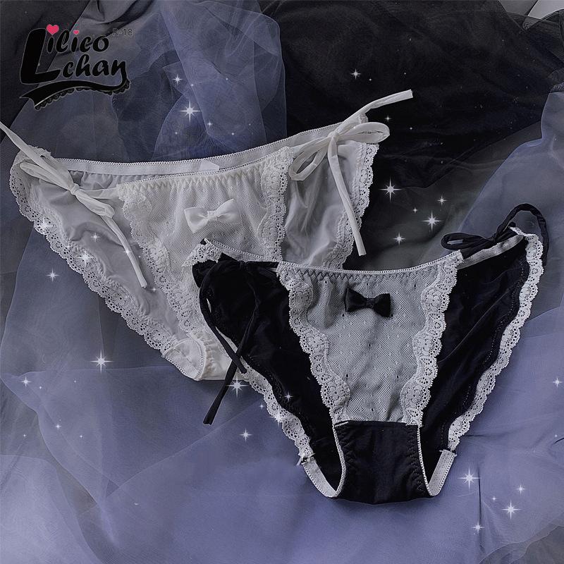Strappy Milk Silk Women's Panties Japanese Sexy Sweet Girl Briefs Lolita Bow Low-Rise Underwear for Female Boyshort Lingerie, White
Strappy Milk Silk Women's Panties Japanese Sexy Sweet Girl Briefs Lolita Bow Low-Rise Underwear for Female Boyshort Lingerie, White