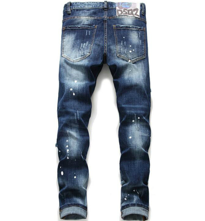 21SS Men's brand Designers Q2 Jeans Distressed Ripped Biker Slim Fit Motorcycle Biker Denim Mens Leisure fashion high quality Jeans NZ091, Blue
21SS Men's brand Designers Q2 Jeans Distressed Ripped Biker Slim Fit Motorcycle Biker Denim Mens Leisure fashion high quality Jeans NZ091, Blue
