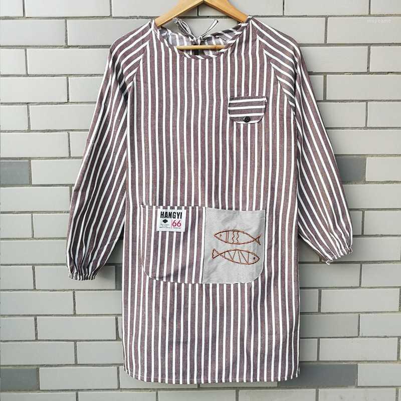 Kitchen adult long-sleeved ladies cute cotton home apron work Korean oil-proof household1
Kitchen adult long-sleeved ladies cute cotton home apron work Korean oil-proof household1