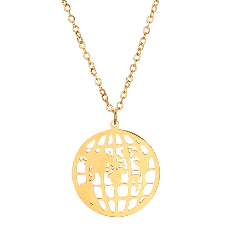 New Stainless Steel Necklace Jewelry Simple Round Hollow Globe Pendant O-Shaped Chain Necklace For Women 2020
New Stainless Steel Necklace Jewelry Simple Round Hollow Globe Pendant O-Shaped Chain Necklace For Women 2020