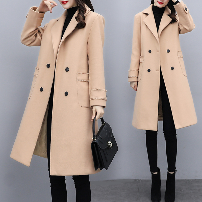 2021 Great Size Mid-length for Women and New Winter Western Style Elegant Woolen Coat Tide TS72, Khaki.
2021 Great Size Mid-length for Women and New Winter Western Style Elegant Woolen Coat Tide TS72, Khaki.