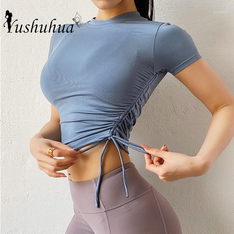 Women Gym Drawstring Sport Shirts Quick Dry Running T-shirt Sleeve Fitness breathable Workout Crop Tops Tight Yoga Sportswear1, Pink
Women Gym Drawstring Sport Shirts Quick Dry Running T-shirt Sleeve Fitness breathable Workout Crop Tops Tight Yoga Sportswear1, Pink