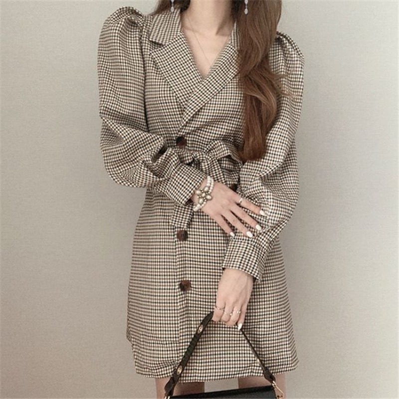 2021 New 2021 early spring new retro double-breasted plaid lapel dress MMQ1, Card color
2021 New 2021 early spring new retro double-breasted plaid lapel dress MMQ1, Card color