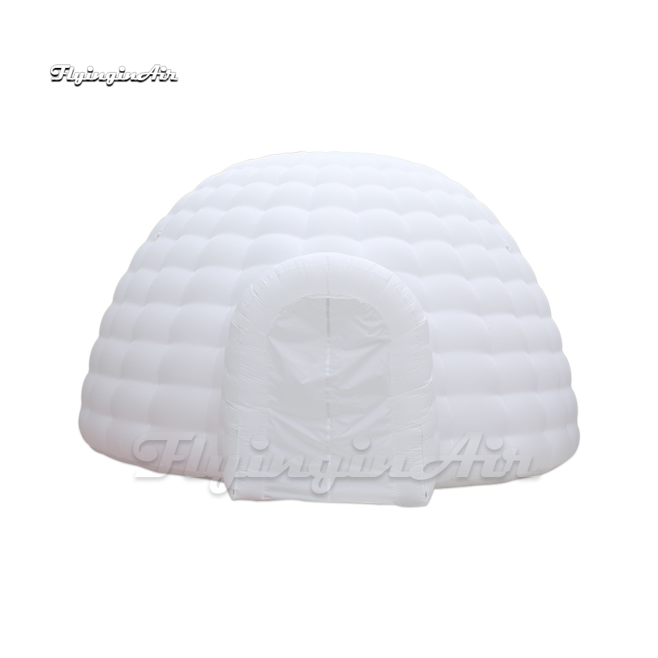 Yard Shade Inflatable Tent White Playhouse 6m/8m Advertising Igloo Blow Up Dome Tent For Outdoor Party Events