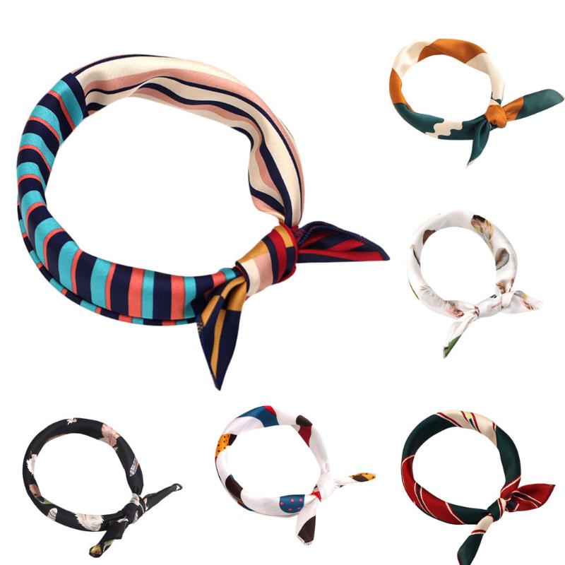 Square Silk Scarf Women Striped Print Small Neck Scarfs Office Lady Hair Band Foulard Hand Kerchief Female Bandana Shawl 2020
Square Silk Scarf Women Striped Print Small Neck Scarfs Office Lady Hair Band Foulard Hand Kerchief Female Bandana Shawl 2020