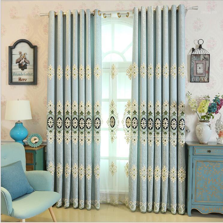 Embroidery Luxury Curtain For Bedroom Kitchen Curtains For Living Room Modern Cortinas Fabric Window String Curtains1, Tulle curtain