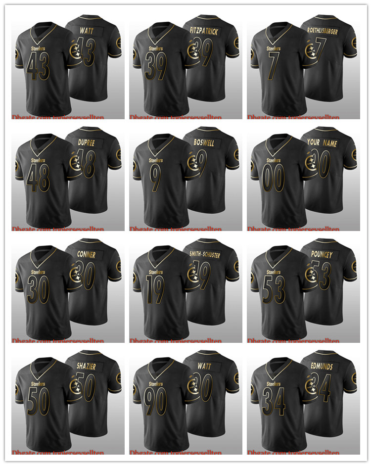 Jersey Pittsburgh''Steelers''MEN''NFL''Women Youth Fitzpatrick Black Golden 
Jersey Pittsburgh''Steelers''MEN''NFL''Women Youth Fitzpatrick Black Golden