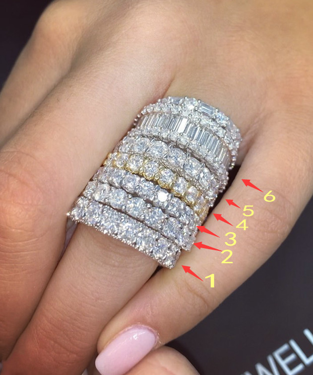 Band Ring 100% 925 Sterling Silver Simulated Diamond Wedding Engagement Cocktail Rings for Women Luxury Fine Gemstone Jewelry Wholesale