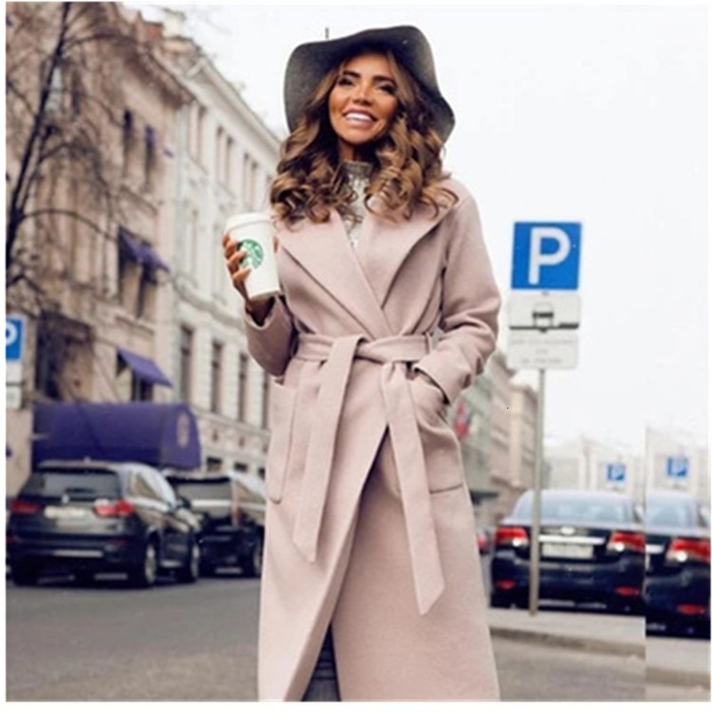 2021 New Europe and the United States solid color lapel tie amendment woman temperament commutating versatile woolen coat 3GW8, Pink.
2021 New Europe and the United States solid color lapel tie amendment woman temperament commutating versatile woolen coat 3GW8, Pink.