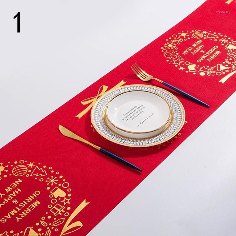 1pcs Portable Elegant Christmas Table Mat Tablecloth Christmas Home Party Table Decor1