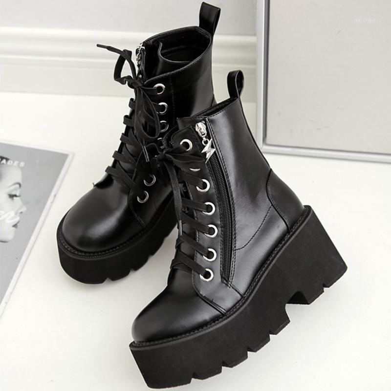 Round Toe Chunky Platform Women's Boots Lace up Boots Women Ankle for Women Black Punk Goth SWE07911
Round Toe Chunky Platform Women's Boots Lace up Boots Women Ankle for Women Black Punk Goth SWE07911
