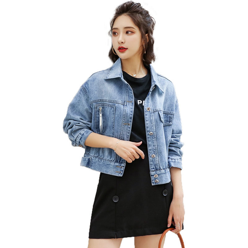 Spring Denim Female Short Korean Jacket Loose Single Breasted Blue Cotton Candy Cowboy Outerwear R363 Lr4i
Spring Denim Female Short Korean Jacket Loose Single Breasted Blue Cotton Candy Cowboy Outerwear R363 Lr4i