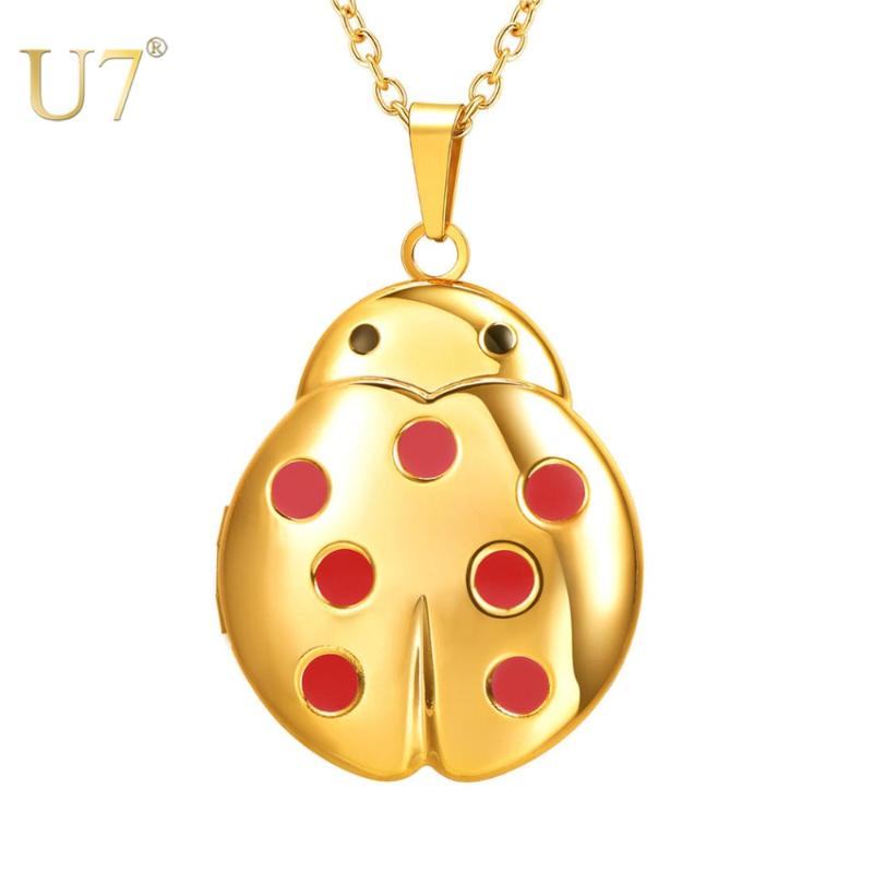 U7 Ladybird Photo Locket Pendant Necklace For Women Lady Beetles Insect Long Chain Collares Jewelry Lovely Gifts Wholesale P1197
U7 Ladybird Photo Locket Pendant Necklace For Women Lady Beetles Insect Long Chain Collares Jewelry Lovely Gifts Wholesale P1197