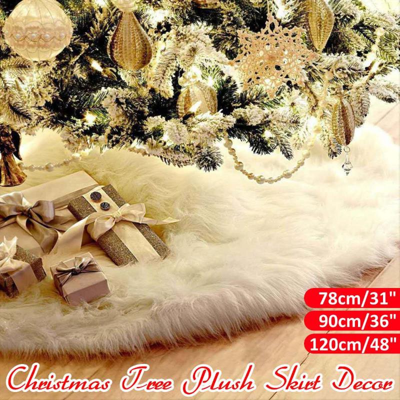 78/90/120cm White Christmas Tree Plush Skirt Decoration For Merry Christmas Party Faux Fur Xmas Tree Carpet Home Decor New Year
78/90/120cm White Christmas Tree Plush Skirt Decoration For Merry Christmas Party Faux Fur Xmas Tree Carpet Home Decor New Year