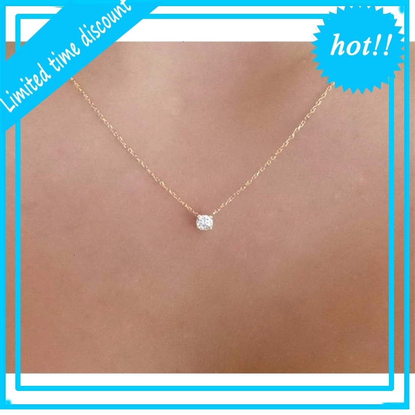 Hot Sale Gold Delicate Solitaire Pendant Dainty Necklace Bridal Jewelry Floating Diamond CNE Fast Shipping
Hot Sale Gold Delicate Solitaire Pendant Dainty Necklace Bridal Jewelry Floating Diamond CNE Fast Shipping