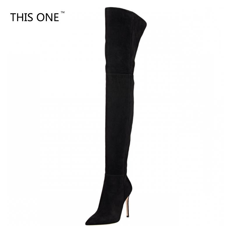 THIS ONE women high heels boots shoes woman over the knee autumn winter long thin size 35-48 black brown gray
THIS ONE women high heels boots shoes woman over the knee autumn winter long thin size 35-48 black brown gray