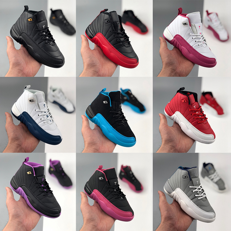 Kids Basketball Shoes 12s XII Taxi Black Gold Vivid Pink French Blue University Red Flu Game Sneaker Child Girls High Top Tennies Shoes
Kids Basketball Shoes 12s XII Taxi Black Gold Vivid Pink French Blue University Red Flu Game Sneaker Child Girls High Top Tennies Shoes